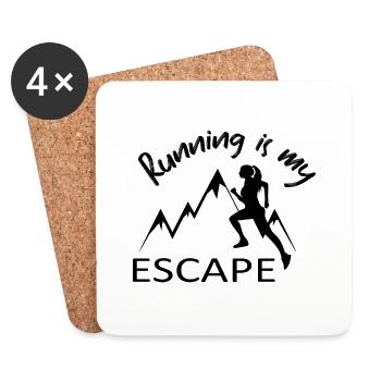 Trail Running - Untersetzer (4er-Set) - Weiß - Vorne