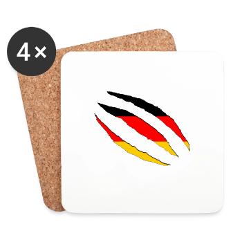 Deutschland - Untersetzer (4er-Set) - Weiß - Vorne