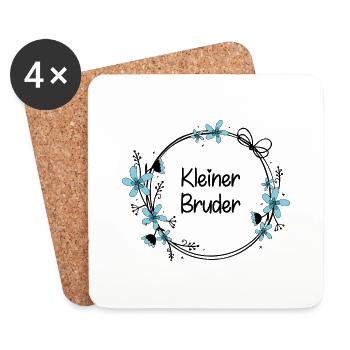 Kleiner Bruder - Untersetzer (4er-Set) - Weiß - Vorne