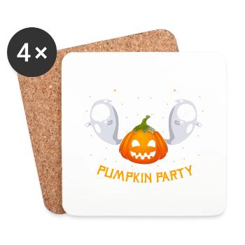 Pumpkin Party Awesome Halloween Designs - Untersetzer (4er-Set) - Weiß - Vorne