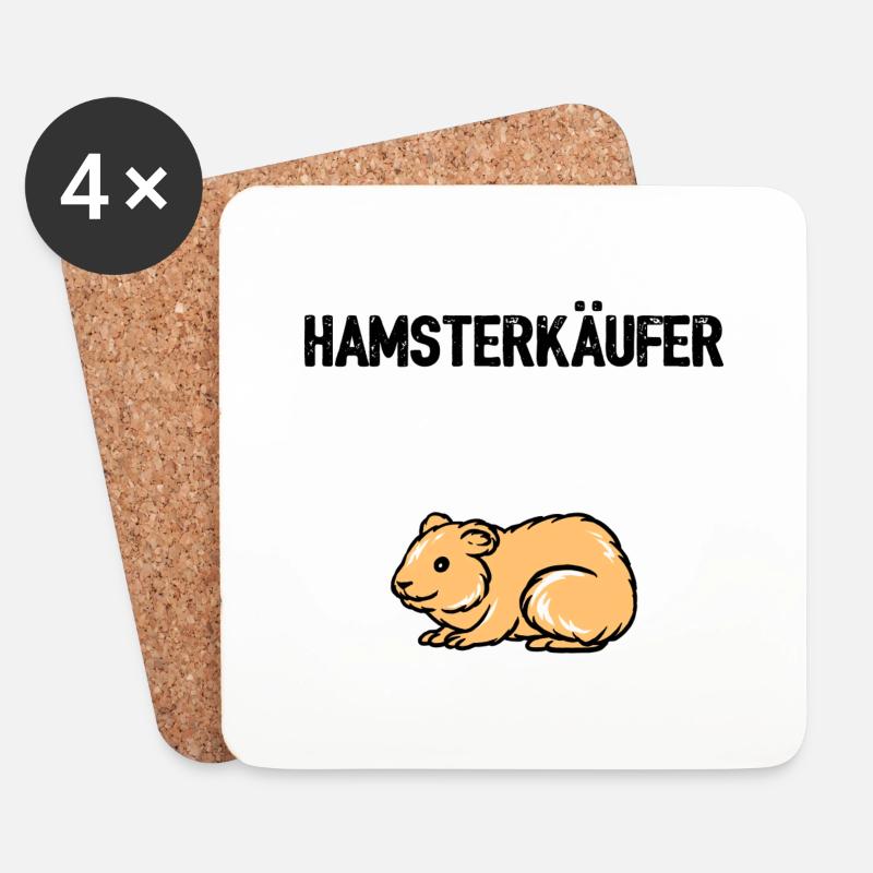 hamsterkaeufer - Untersetzer (4er-Set) - Weiß