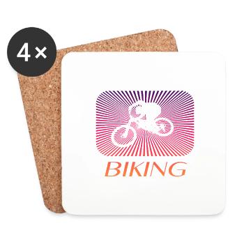 Biking - Untersetzer (4er-Set) - Weiß - Vorne