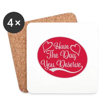 le jour que vous méritez - Dessous de verre (lot de 4) - blanc - Devant