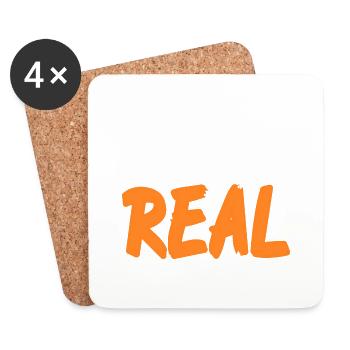 Keep It Real Cool Retro Hip Hop Designs T-Shirt - Coasters (set of 4) - white - Front