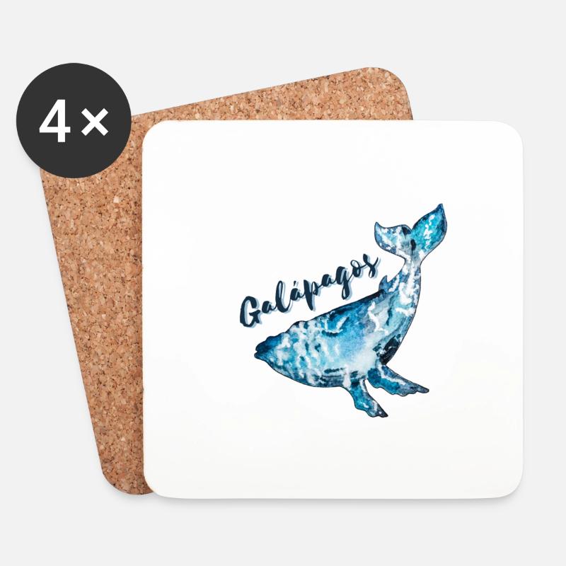 Galapagos-Inseln Wal - Untersetzer (4er-Set) - Weiß