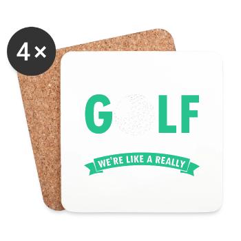 Plus que de simples amis de golf, nous sommes comme un petit gang - Dessous de verre (lot de 4) - blanc - Devant