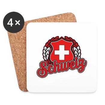 Schweiz - Untersetzer (4er-Set) - Weiß - Vorne