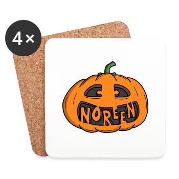 Citrouille Noreen Halloween - Dessous de verre (lot de 4) - blanc - Devant