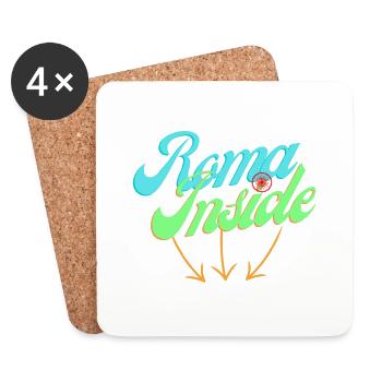 Rom Inside - Untersetzer (4er-Set) - Weiß - Vorne