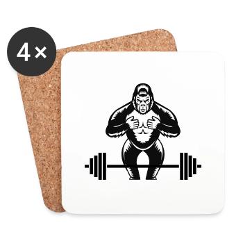 Gorilla GYM Power - Untersetzer (4er-Set) - Weiß - Vorne