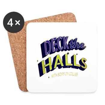 Blague du propriétaire de chien Cadeau de Noël Animal de compagnie - Dessous de verre (lot de 4) - blanc - Devant