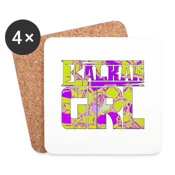 balkan croatia bosnia serbia juge exyu boy girl - Coasters (set of 4) - white - Front