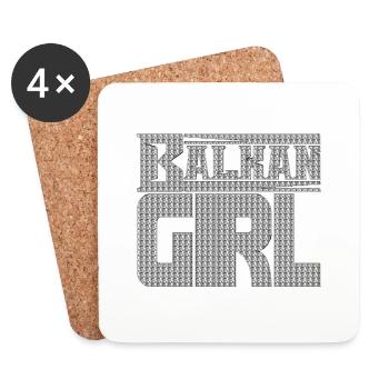 balkan croatia bosnia serbia juge exyu boy girl - Coasters (set of 4) - white - Front