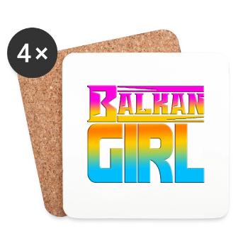balkan croatia bosnia serbia juge exyu boy girl - Coasters (set of 4) - white - Front