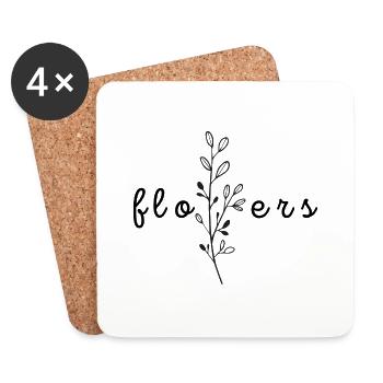 flowers - Untersetzer (4er-Set) - Weiß - Vorne