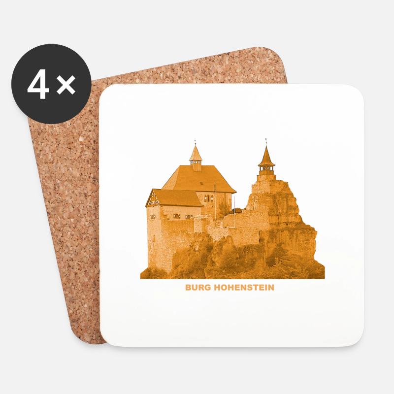 Hohenstein Burg Franken Bayern - Untersetzer (4er-Set) - Weiß