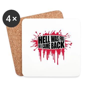 hell was full Quote - Coasters (set of 4) - white - Front