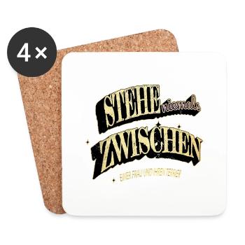 funny geek chihuahua statement paw dog friend - Coasters (set of 4) - white - Front