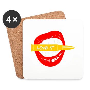 bouche - Dessous de verre (lot de 4) - blanc - Devant