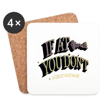 charpentier blague idée cadeau anniversaire idée cadeau - Dessous de verre (lot de 4) - blanc - Devant