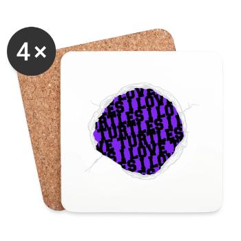 Love Birthday Turtle Lover Funny Animal Protection - Coasters (set of 4) - white - Front