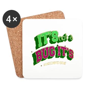 dayfathers day college student computer awesome - Coasters (set of 4) - white - Front