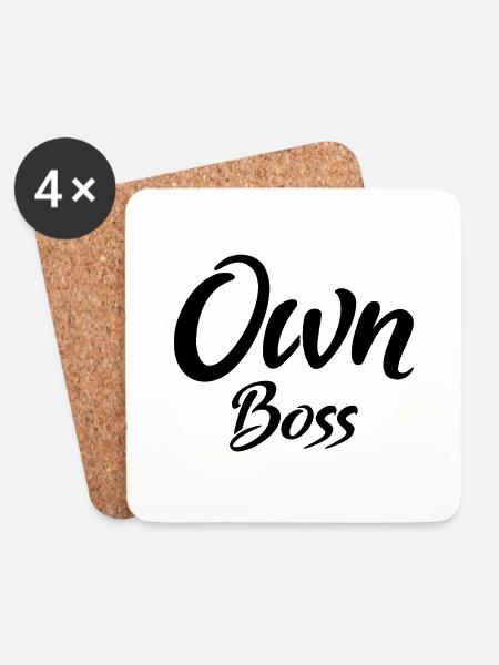 own boss black - Untersetzer (4er-Set) - Weiß