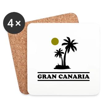 Gran Canaria - Untersetzer (4er-Set) - Weiß - Vorne