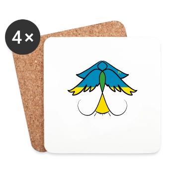 Angel of Forgiveness - Coasters (set of 4) - white - Front
