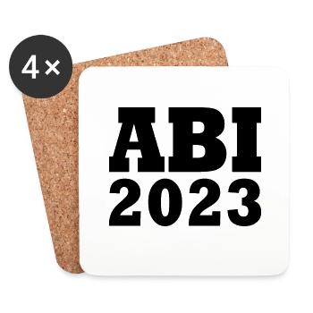 Abi 2023 - Untersetzer (4er-Set) - Weiß - Vorne