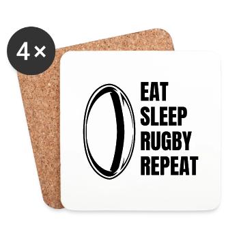 Rugby Coach Rugby Team Rugby Player Gift - Coasters (set of 4) - white - Front