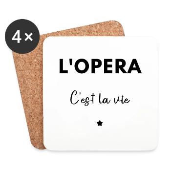 L’opéra c’est la vie - Dessous de verre (lot de 4) - blanc - Devant