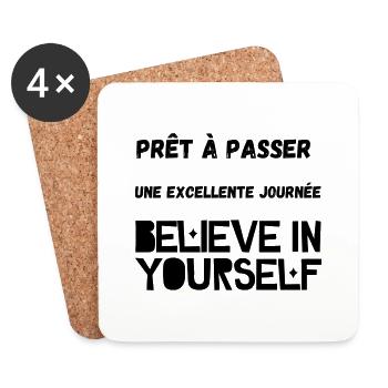 Ajouter un titre 72 - Dessous de verre (lot de 4) - blanc - Devant