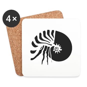 Mr. Nautilus - Coasters (set of 4) - white - Front