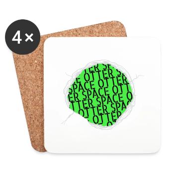 anniversaire cadeau de la terre vaisseau spatial croire - Dessous de verre (lot de 4) - blanc - Devant