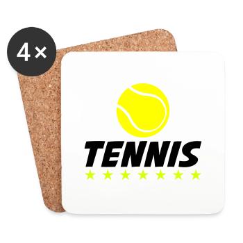 Tennis 01 - Dessous de verre (lot de 4) - blanc - Devant