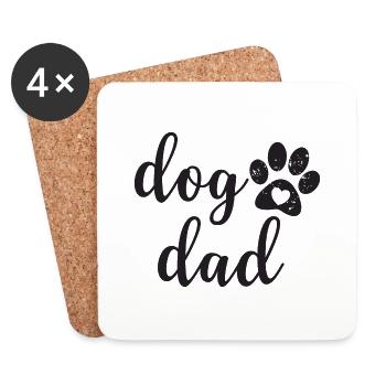 Dog Dad - Untersetzer (4er-Set) - Weiß - Vorne