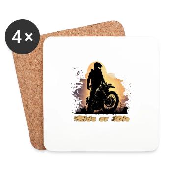 Ride or die - Coasters (set of 4) - white - Front
