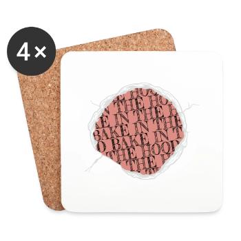 gift for cook gift for chef cook bake chef - Coasters (set of 4) - white - Front