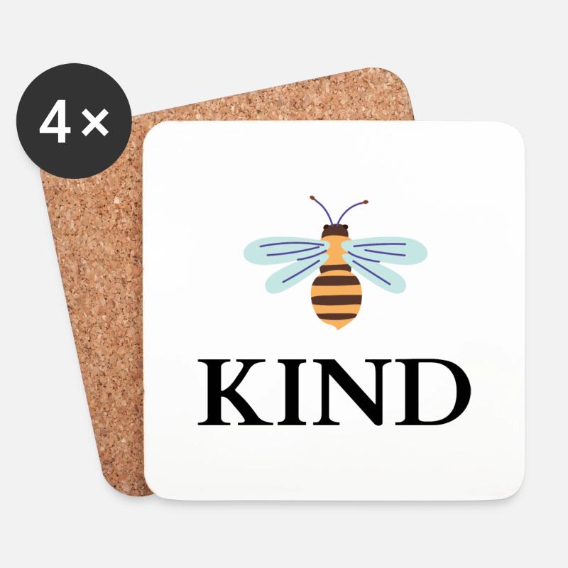 be kind - Untersetzer (4er-Set) - Weiß