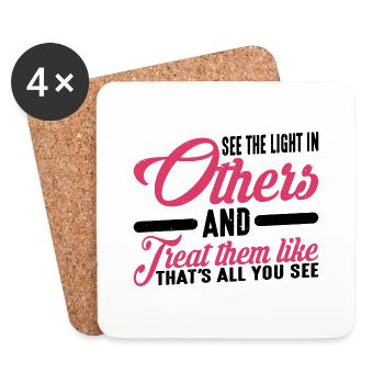 See The Light In Others 3 - Untersetzer (4er-Set) - Weiß - Vorne