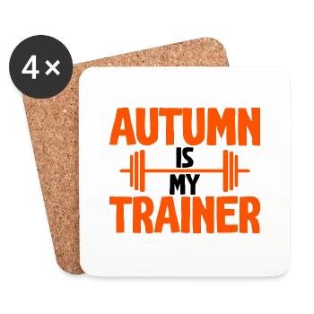 L’automne est mon entraîneur 2 - Dessous de verre (lot de 4) - blanc - Devant