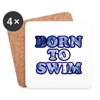 Triathlon Natation Bike Run Marathon - Dessous de verre (lot de 4) - blanc - Devant