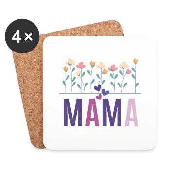 Mama Muttertag T-Shirt - Untersetzer (4er-Set) - Weiß - Vorne