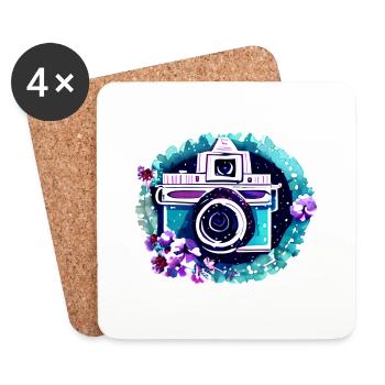 Photographer Funny Photographing Camera Photographers - Coasters (set of 4) - white - Front