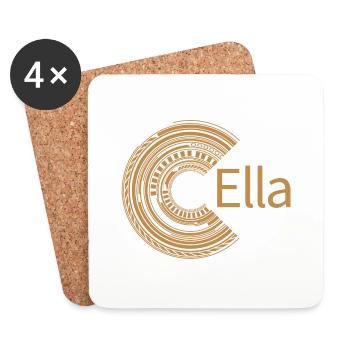 Für Ella - Untersetzer (4er-Set) - Weiß - Vorne
