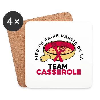 TEAM CASSEROLE - Dessous de verre (lot de 4) - blanc - Devant