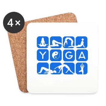 I love yoga chakra om symbol - Untersetzer (4er-Set) - Weiß - Vorne