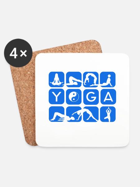 I love yoga chakra om symbol - Untersetzer (4er-Set) - Weiß
