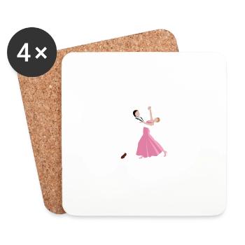Dancing Dance Music - Coasters (set of 4) - white - Front